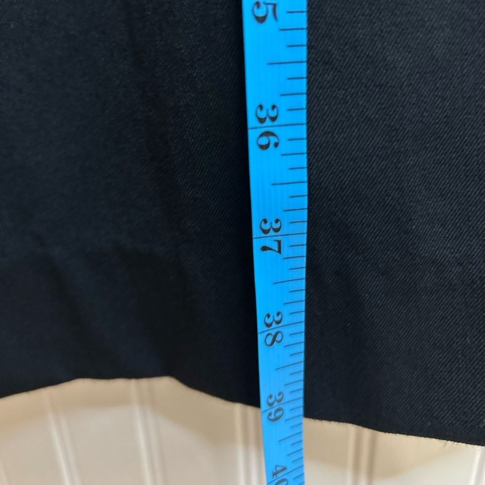 346 Brooks Brothers stretch Women's Elegant Black Wide Leg Trouser.98%wool - Picture 14 of 16